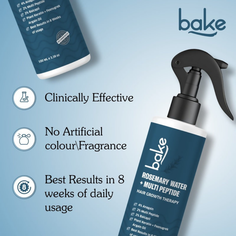 Bake Rosemary Water Hair Growth Spray with Multi Peptides - Distacart