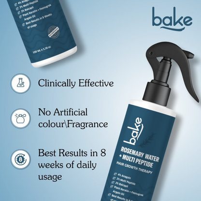 Bake Rosemary Water Hair Growth Spray with Multi Peptides - Distacart