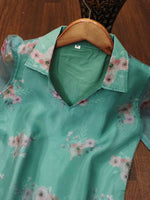 Thumbnail for Preksha Creation Women Heavy Digital Organza With Full Lining - Light Blue - Distacart