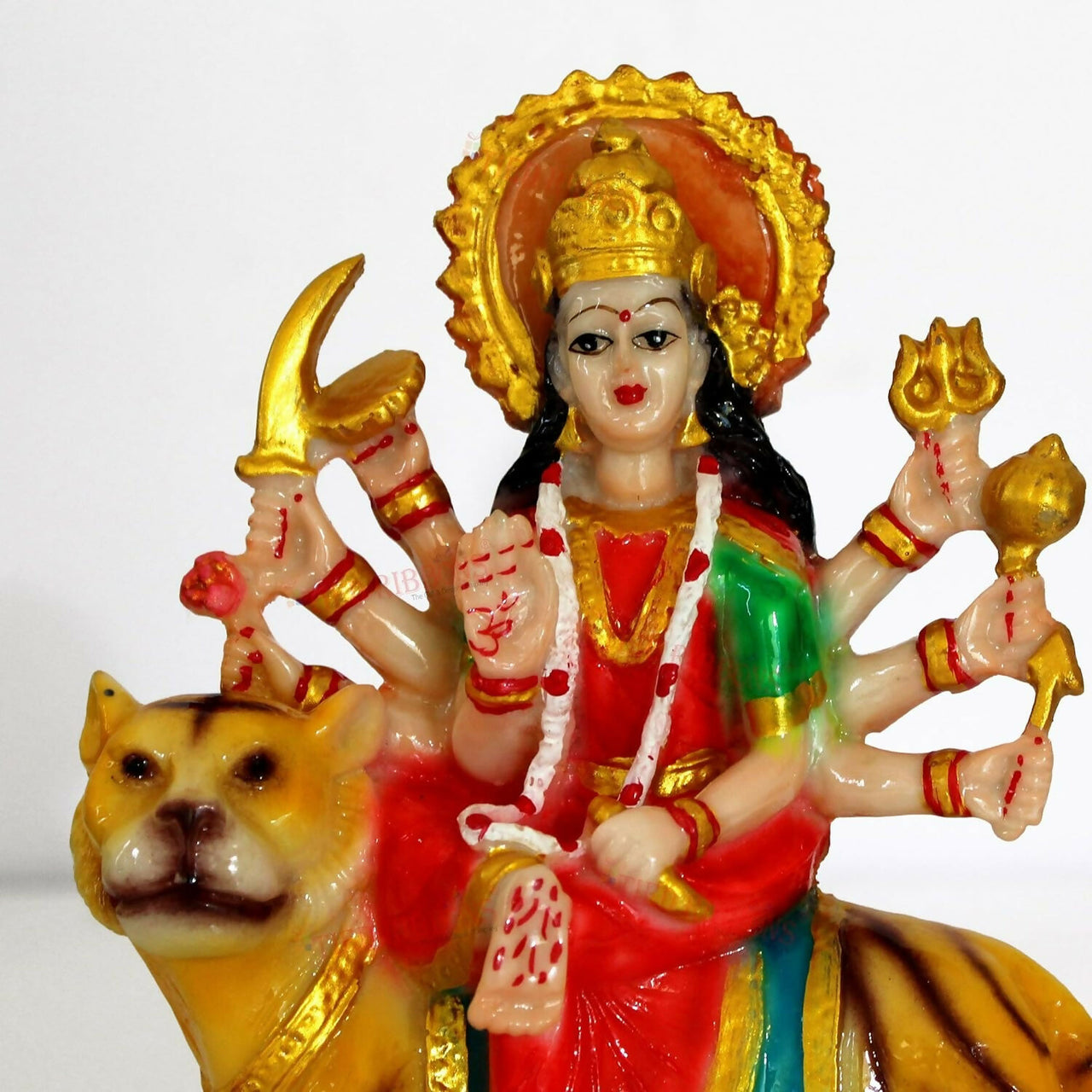 Tied Ribbons Nav Durga Devi Sherawali Mata Murti Statue - Distacart