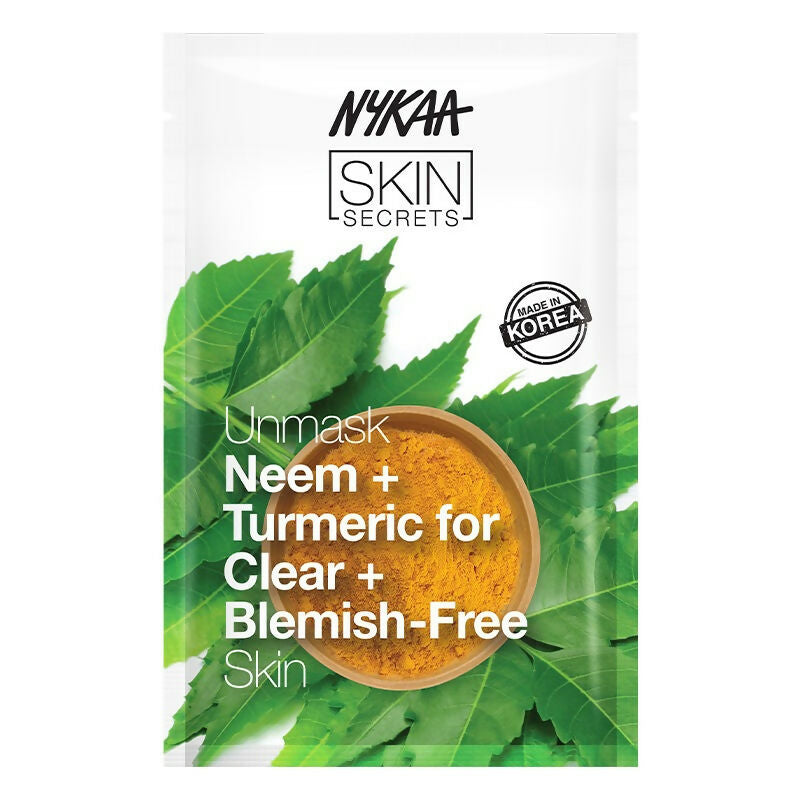 Nykaa Skin Secrets Indian Rituals Neem + Turmeric Sheet Mask For Clear & Blemish - Free Skin - Distacart