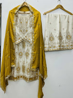 Thumbnail for Teeya Creation White Color Chinon Silk Party Wear Trending Palazzo Set - Distacart
