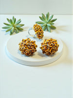 Thumbnail for Inhanns Rangmani Crystal Duo – Adjustable Ring + Statement Earrings Set - Golden - Distacart