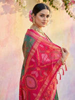 Thumbnail for Shree Shyam Fashion Mehndi Soft Silk Saree - Distacart