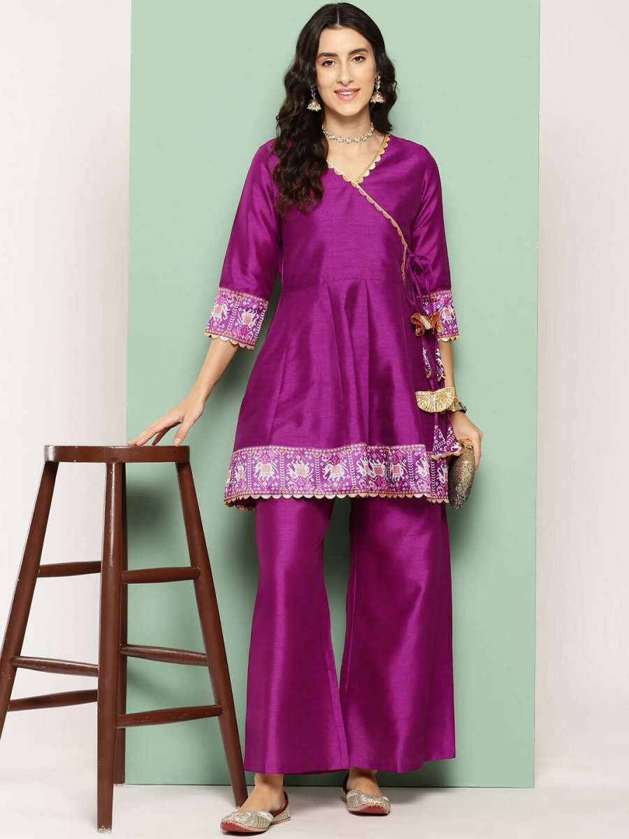 Ahalyaa Women's Traditional Wear Co-ods - Purple - Distacart