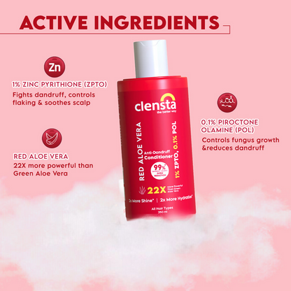 Clensta Red Aloe Vera Anti-Dandruff Conditioner - Distacart