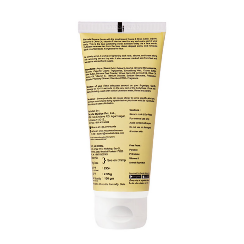 Recode Banana Scrub In Tube - Distacart