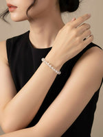 Thumbnail for NVR White Crystal Beaded Bracelet for Men & Women - Distacart