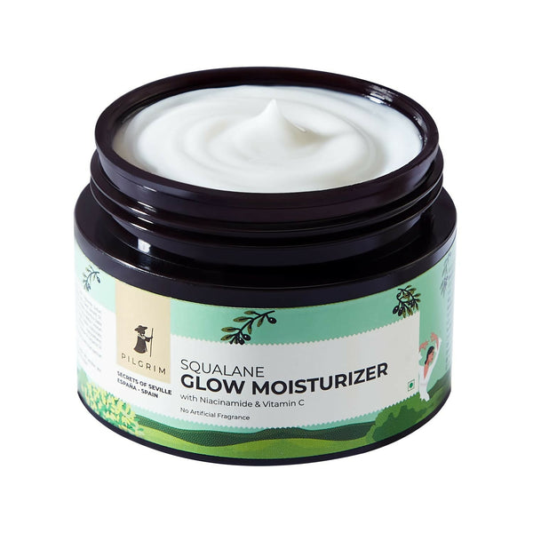 Pilgrim Glow Moisturizer Face Cream With Niacinamide & Vitamin C For Glowing Skin, Dry Skin Hydration, Non-Greasy - Distacart