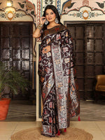 Thumbnail for Astita Wine Silk Saree