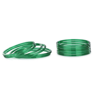 Afast Shining Green Glass Wedding, Party, Daily Use Bangle Set, Set Of 12 - Distacart