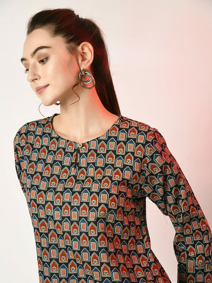 Myshka Women's Multi Printed Top - Distacart