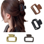 Thumbnail for PACTIV Solid Color Matte Hollow Out Hair Claw Clips - Dista