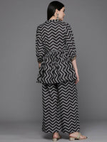 Thumbnail for Ahalyaa Women Printed Ethnic Co-Ords - Black Color - Distacart