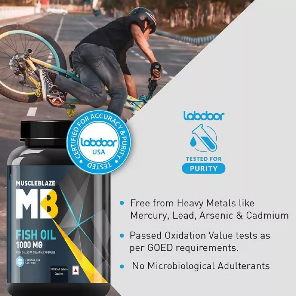 MuscleBlaze Fish Oil 1000 Mg Capsules - Distacart