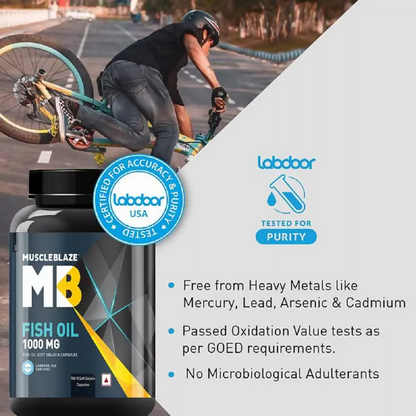 MuscleBlaze Fish Oil 1000 Mg Capsules - Distacart