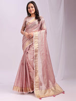 Thumbnail for Astita Organza Pink Saree