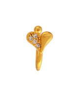 Thumbnail for Ruby Raang Gold Heart Nose Pin