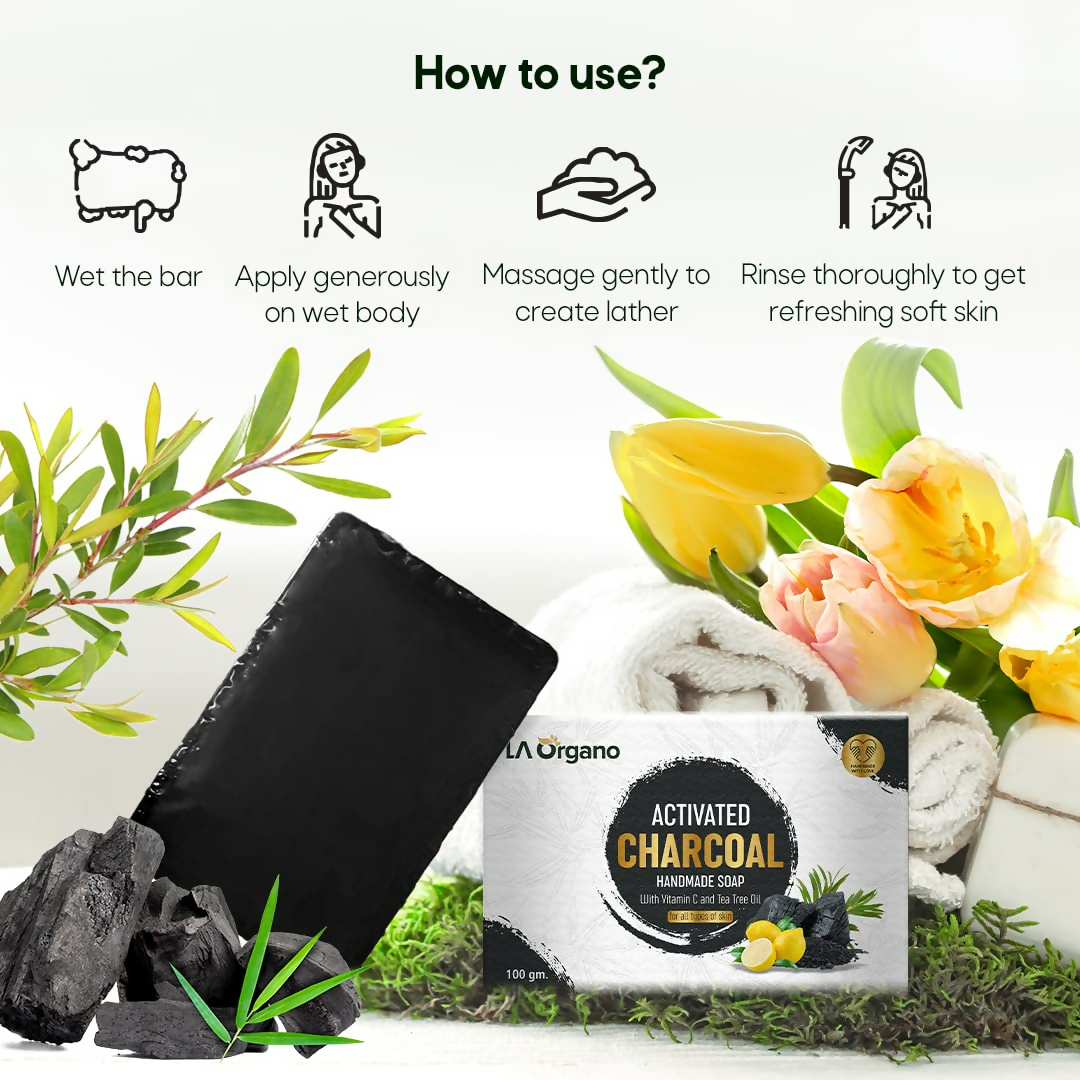 LA Organo Charcoal Handmade Soap - Distacart