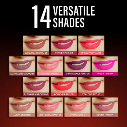 Faces Canada Comfy Silk Liquid Lipstick - Achiever Red 09 - Distacart
