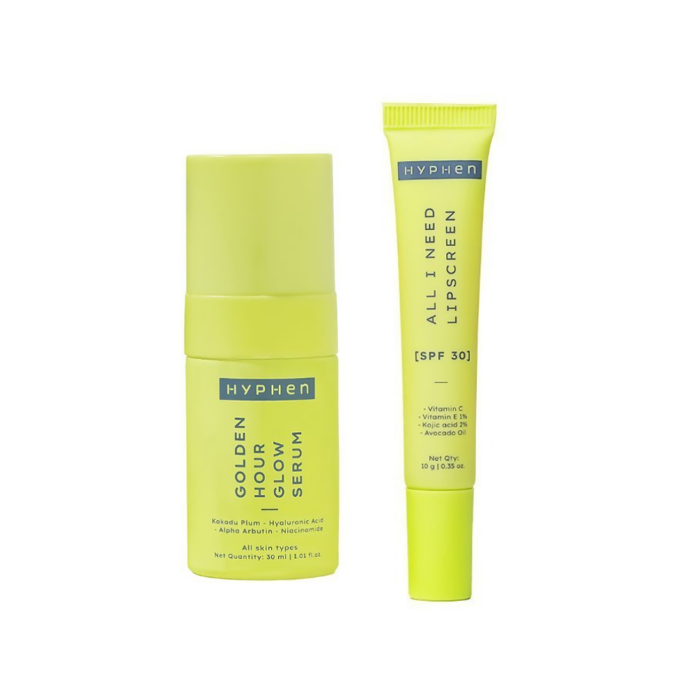 Hyphen By Kriti Sanon Golden Hour Glow Serum & Lipscreen Combo - Distacart