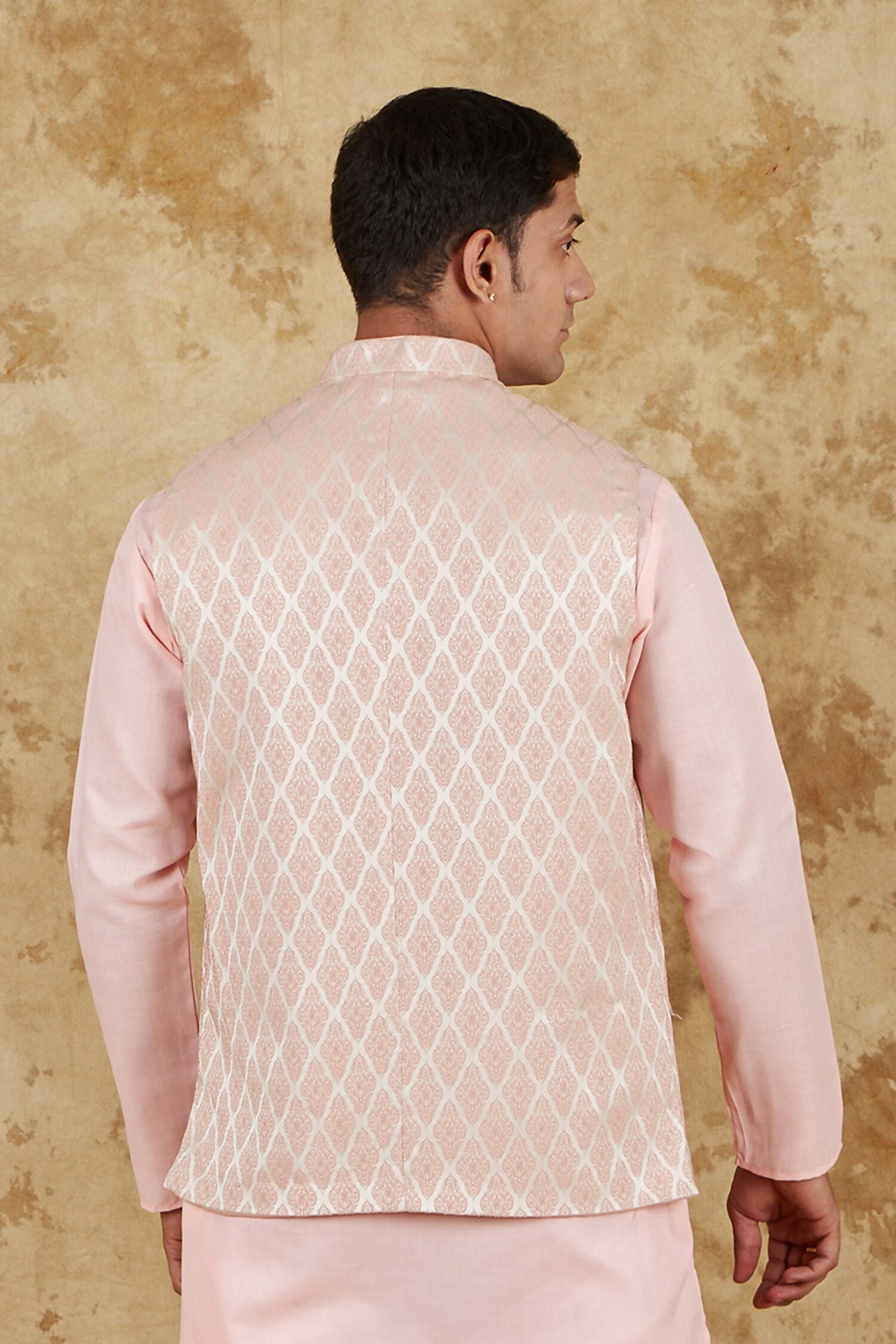 Bluesaanchi Men's Jacquard Rosy Waistcoat - Distacart