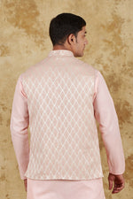 Thumbnail for Bluesaanchi Men's Jacquard Rosy Waistcoat - Distacart