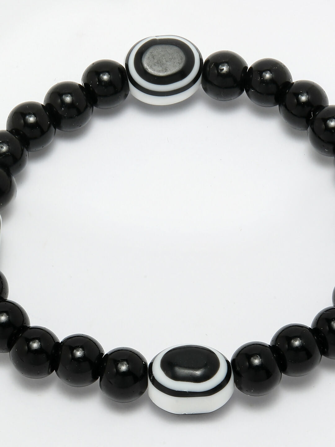 NVR Women & Men Black Evil Eye Elasticated Rakhi With Roli Chawal - Distacart