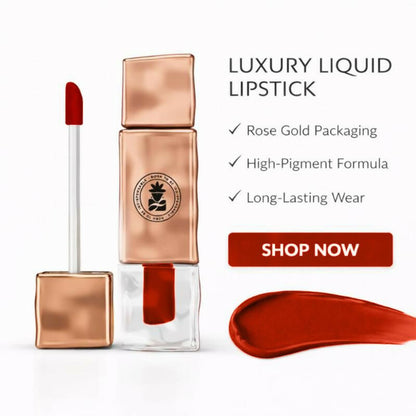BOBI Velvet Matte Liquid Lipstick, Shade_6 RUSH - Dista