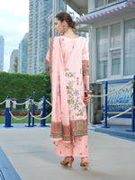 Thumbnail for Joban Fashion Pink Position Digital Print With Position Foil Kurta Set