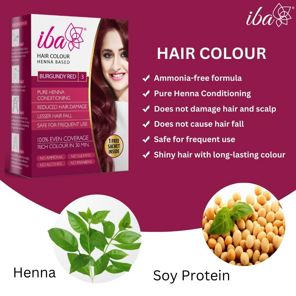 Iba Hair Color - Burgundy Red - Distacart