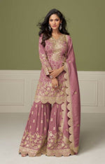 Thumbnail for Anaita Peach Real Shimmer Readymade Suit with Embroidery & Real Mirror Work - Distacart