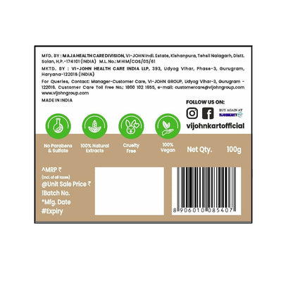 VI-JOHN Prakritik Multani Mitti Face Pack Controls Sebum Made With 100% Natural Bio Actives - Distacart