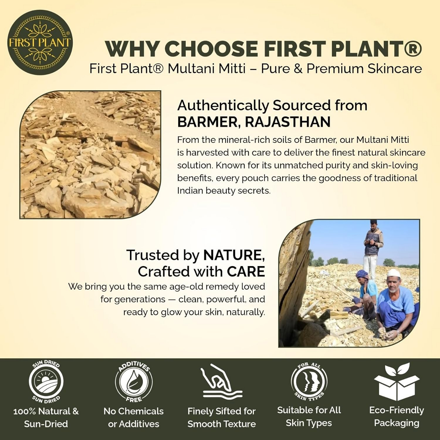 First Plant Multani Mitti Powder For Face Pack & Glowing Skin - Distacart