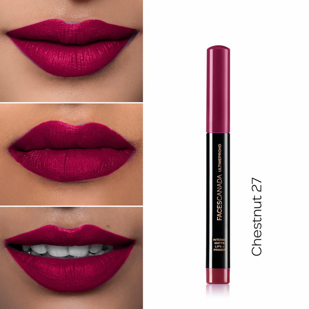Faces Canada Ultime Pro HD Intense Matte Lips + Primer - Chestnut 27 - Distacart