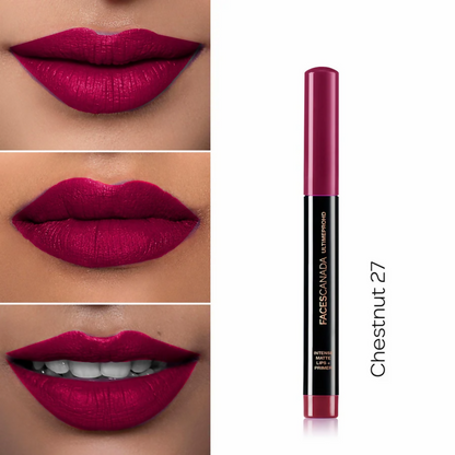 Faces Canada Ultime Pro HD Intense Matte Lips + Primer - Chestnut 27 - Distacart