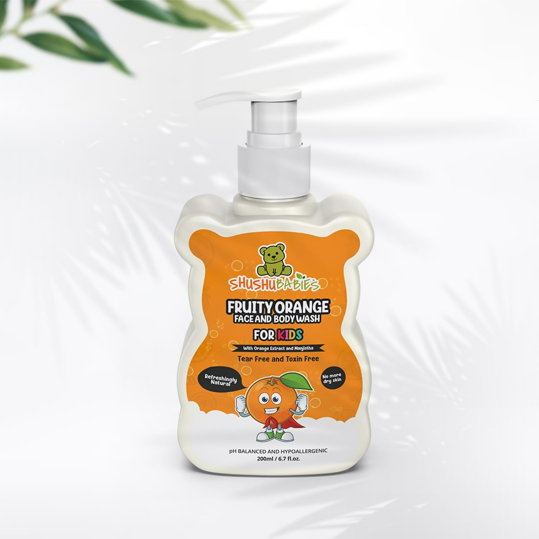 ShuShu Babies Fruity Orange Face and Body Wash (under 4-12 Years) - Distacart