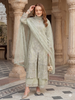 Teeya Creation Womens New Net With Heavy Embroiedery With Sequence Work Kurta Set - Dista