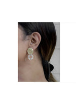 Thumbnail for Joban Fashion Women Brass Golden White Ad Earrings - Distacart