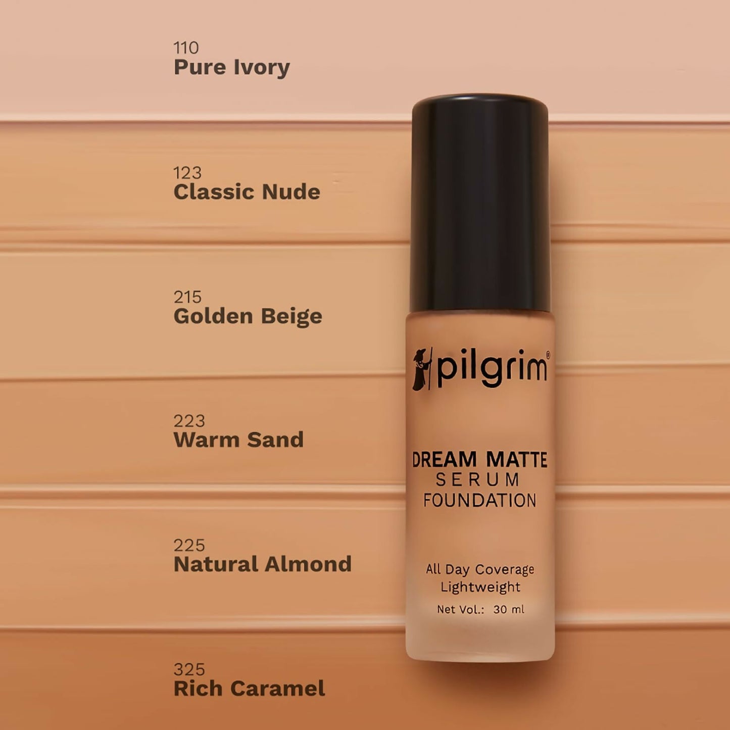 Pilgrim Dream Matte Serum Foundation With Matte & Poreless All Day Coverage Lightweight - Pure Ivory - Distacart