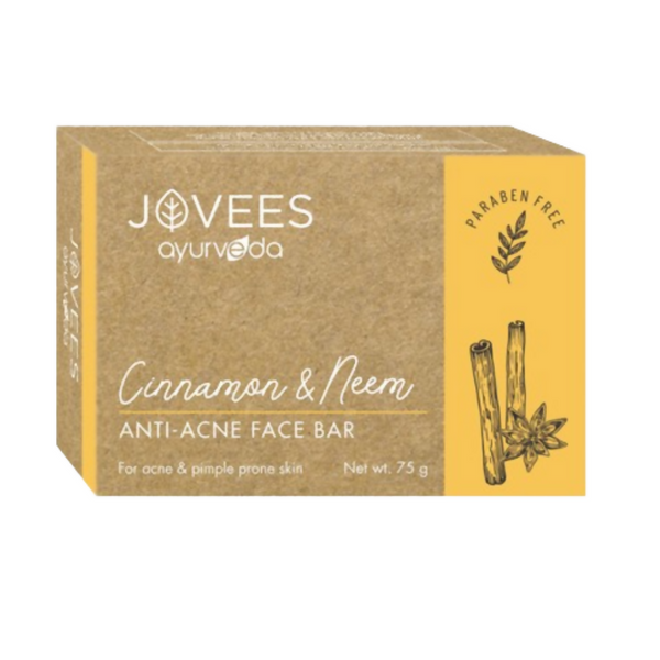 Jovees Cinnamon & Neem Anti Acne Face Bar Soap - Distacart
