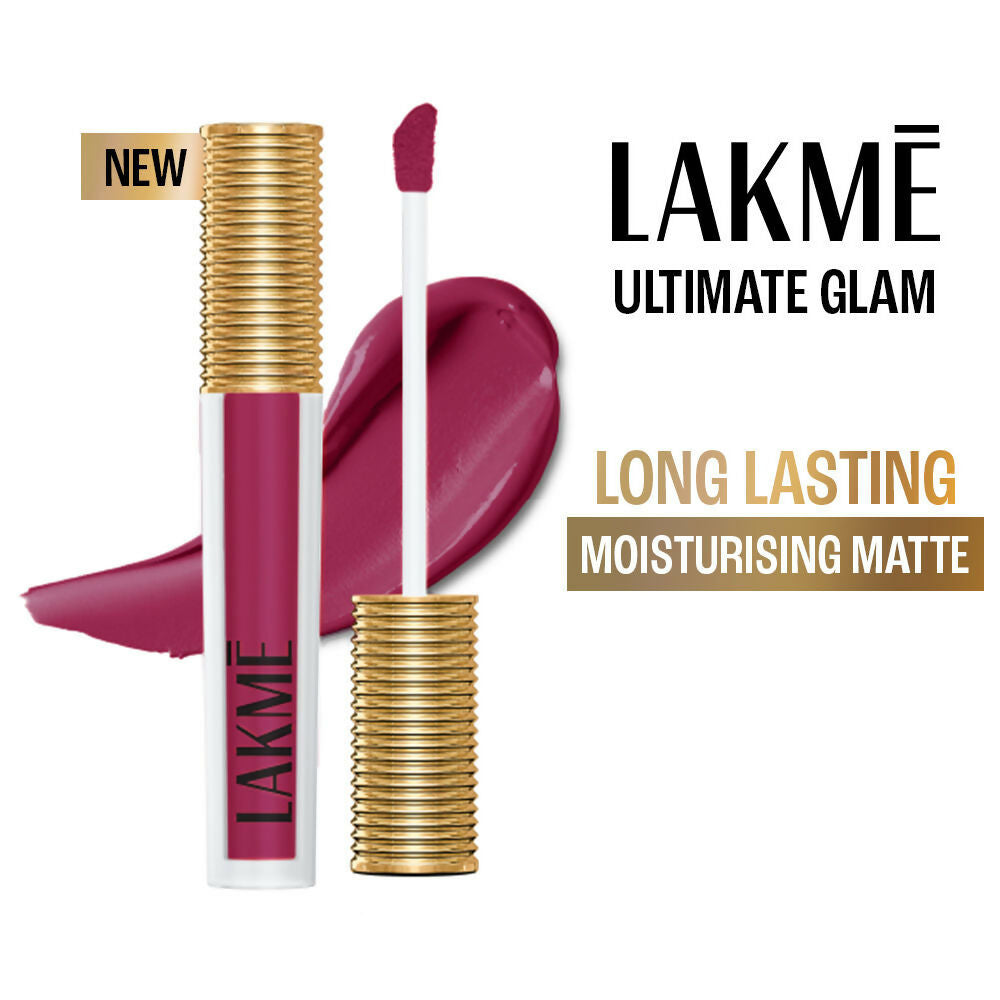 Lakme Ultimate Glam Matte Liquid Lipstick - Pink Glam