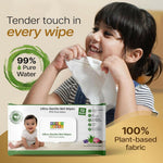 Thumbnail for Herby Angel Ultra Gentle Baby Wipes with 99% Pure Water