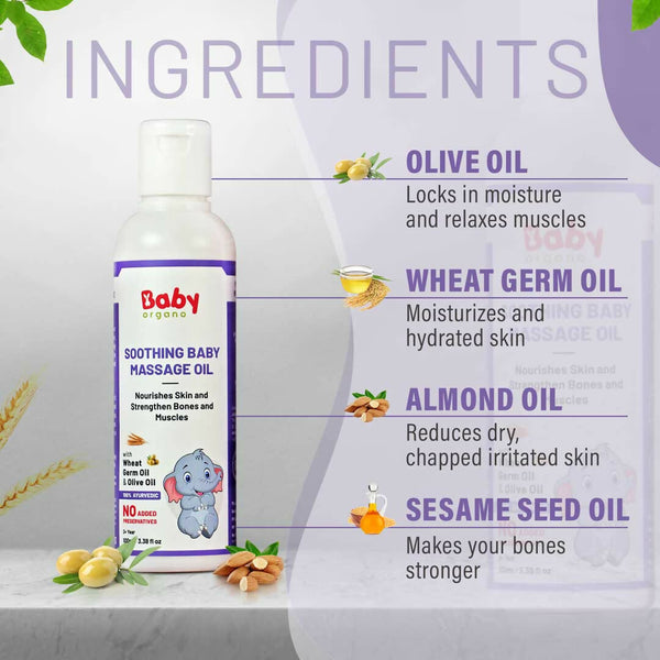 Babyorgano Soothing Baby Massage Oil - Distacart
