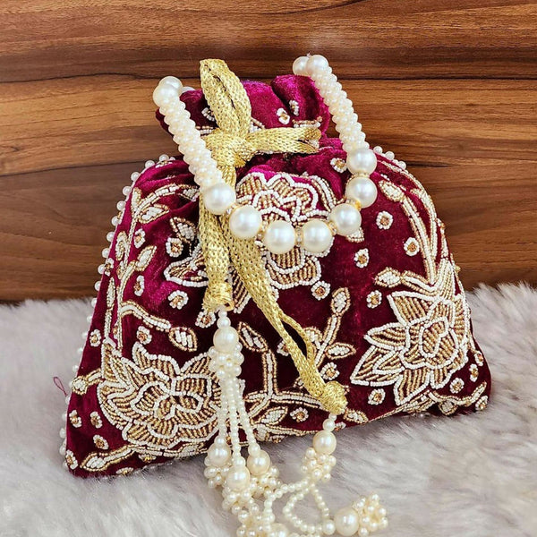 Joban Fashion Potli Bags - Wine