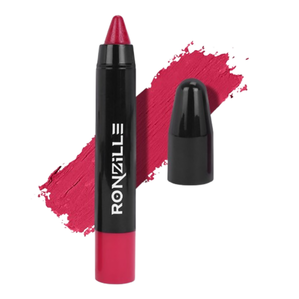Ronzille Long Stay Matte Lip Crayon - Deep Carmine - Dista