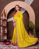 Teeya Creation Yellow Color Georgette Fabric Chikankari Work Saree - Distacart