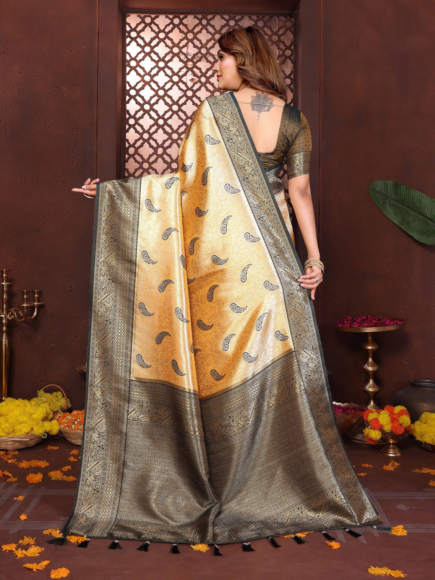 Anaita Banarasi Tissue Silk Saree - Distacart