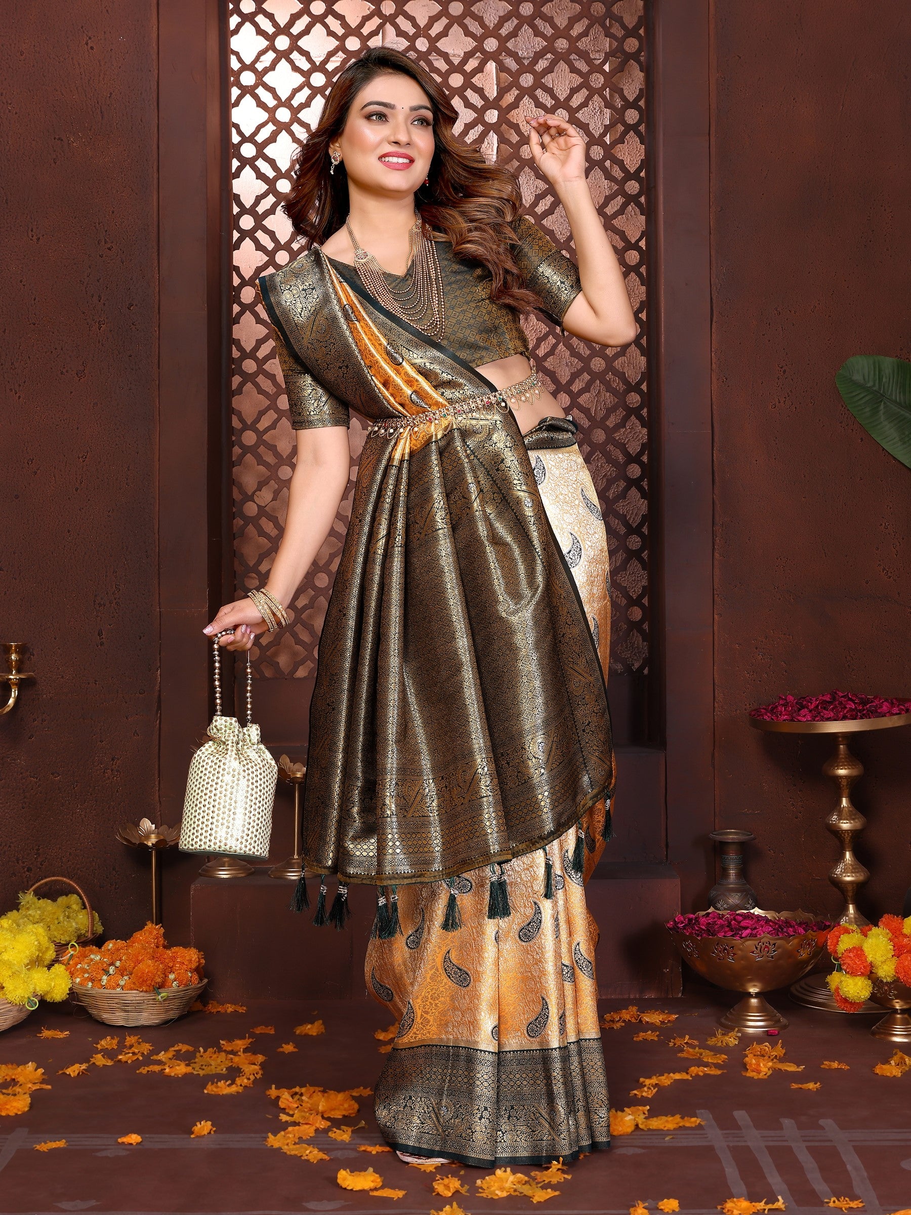 Anaita Banarasi Tissue Silk Saree - Distacart