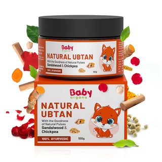 Babyorgano Natural Ubtan Face Pack, Skin Lightening and Tan Removal For Babies - Distacart
